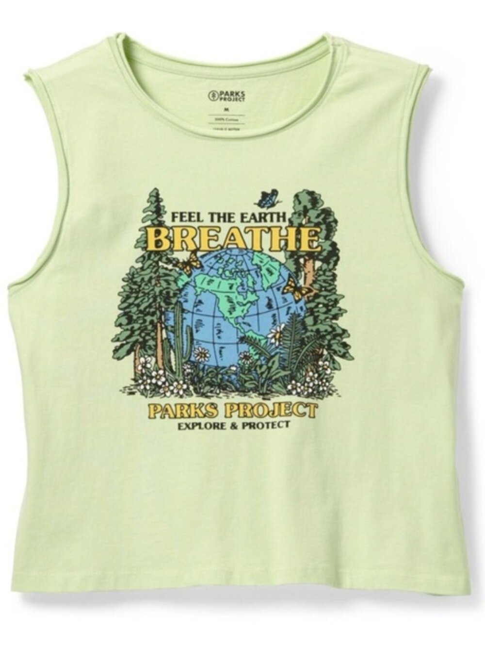 Parks Project | Feel the Earth Breathe Cotton Cropped Tank Top Size Medium